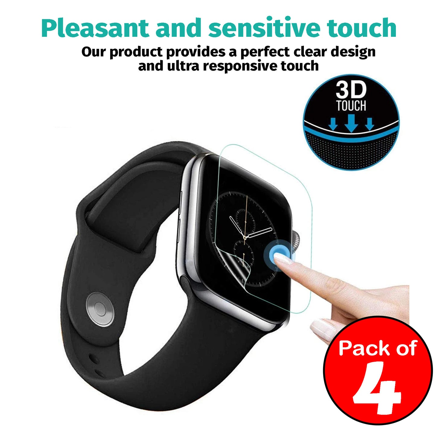 evmGuard Screen Protector For Apple Watch Series 2 3 4 5 6 7 8 SE 2022 ULTRA Clear Cover FILM