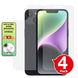 Apple iPhone 14 matte front and back screen protector anti glare paper like main image with text application instructions image
