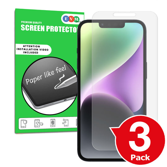 Apple iPhone 14 matte screen protector anti glare paper like main image with box