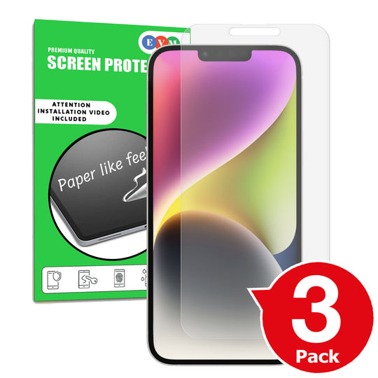 Apple iPhone 14 Plus matte screen protector anti glare paper like main image with box