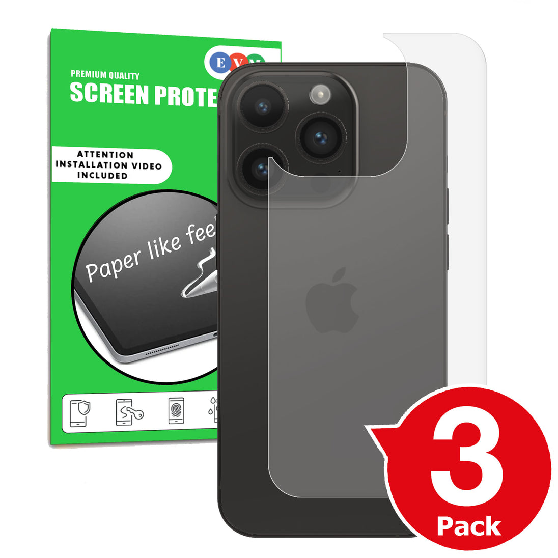 Apple iPhone 14 Pro matte back protector anti glare paper like 