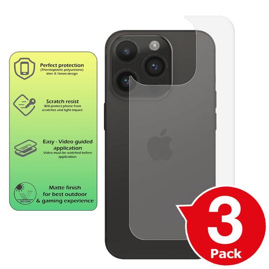 Apple iPhone 14 Pro matte back protector anti glare paper like summary image