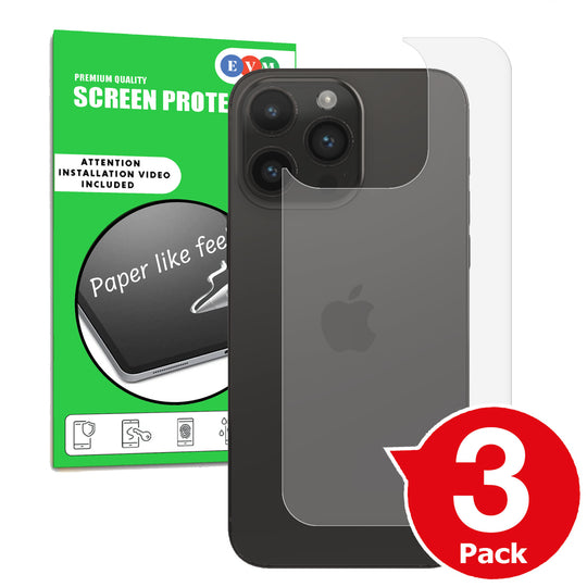 Apple iPhone 14 Pro Max matte back protector anti glare paper like main image with box