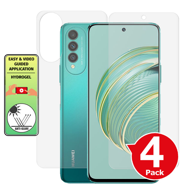 Huawei nova 10z matte front and back screen protector anti glare paper like application instructions image