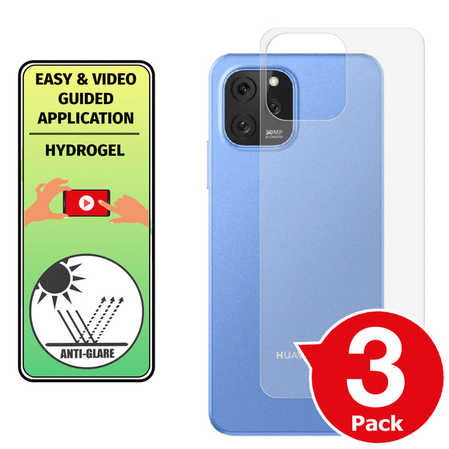 Huawei nova Y61 matte back protector cover anti glare paper like application instructions image