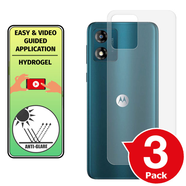 Motorola Moto E13 matte back protector anti glare paper like cover application instructions image