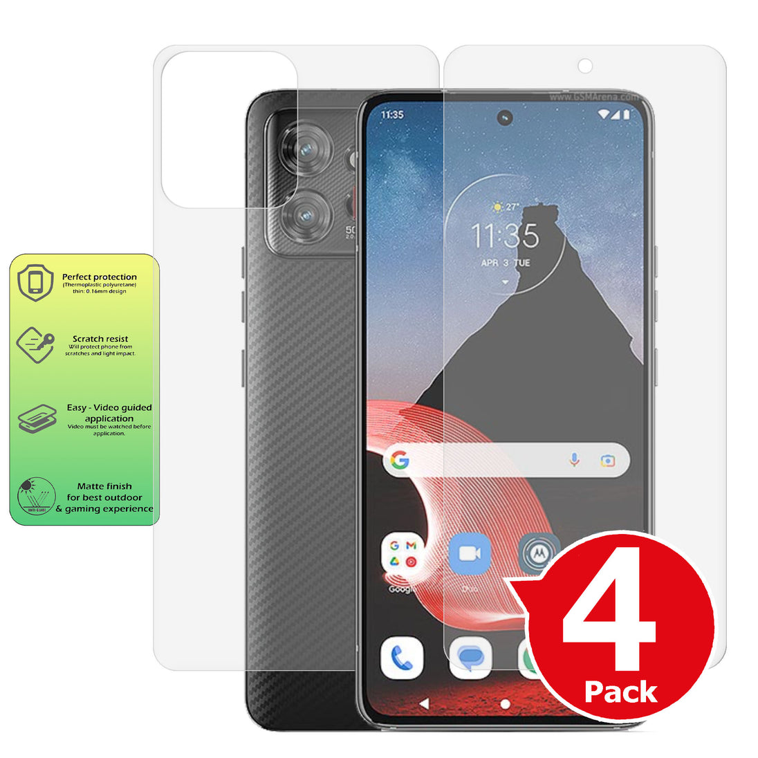 Motorola ThinkPhone screen protector matte anti glare paper like cover summary image
