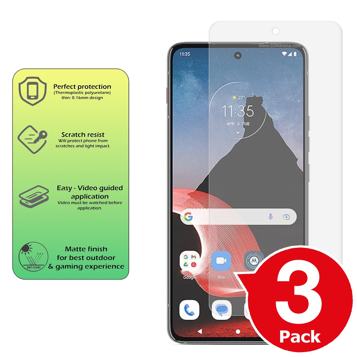 Motorola ThinkPhone matte screen protector cover anti glare paper like summary image