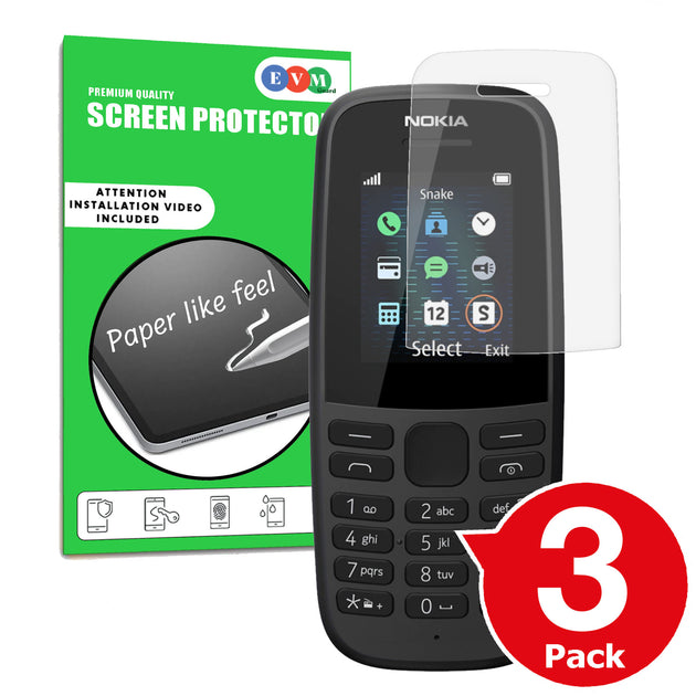 Nokia 105 2019 matte screen protector cover paper like anti glare main image with box