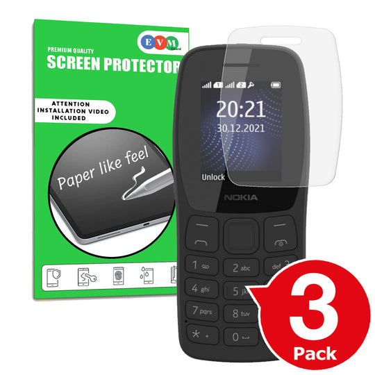 Nokia 105 2022 matte screen protector cover anti glare paper like main image with box