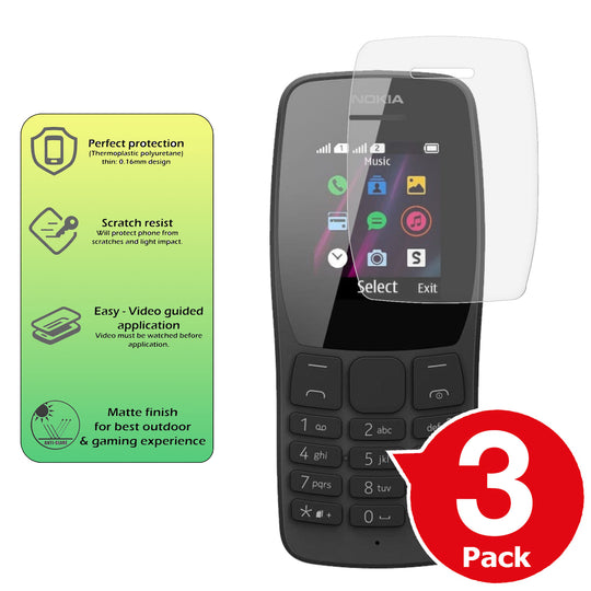 Nokia 110 2019 screen protector matte anti glare paper like cover summary image