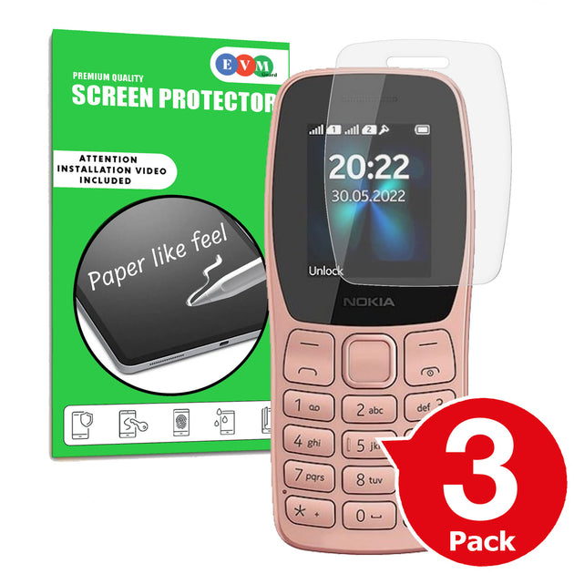 Nokia 110 2022 matte screen protector cover paper like anti glare main image with box