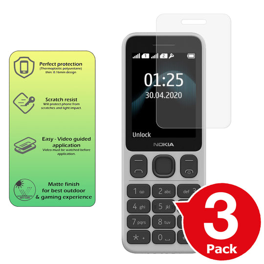 Nokia 125 matte screen protector cover paper like anti glare summary image