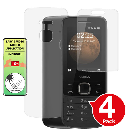 Nokia 225 4G matte front and back screen protector cover paper like anti glare application instructions image