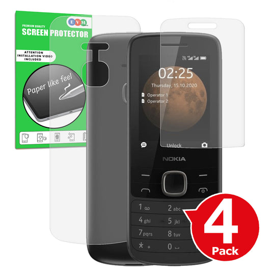 Nokia 225 4G matte front and back screen protector cover paper like anti glare main image with box