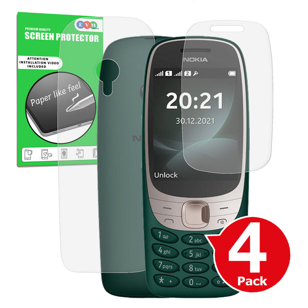 Nokia 6310 2021 matte front and back screen protector paper like antiglare cover main image with box