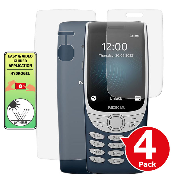 Nokia 8210 4G matte front and back screen protector cover paper like anti glare application instructions image
