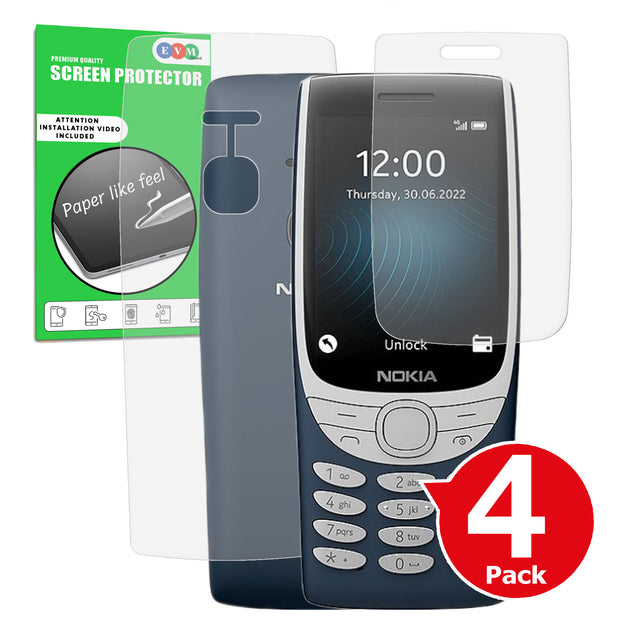 Nokia 8210 4G matte front and back screen protector cover paper like anti glare main image with box