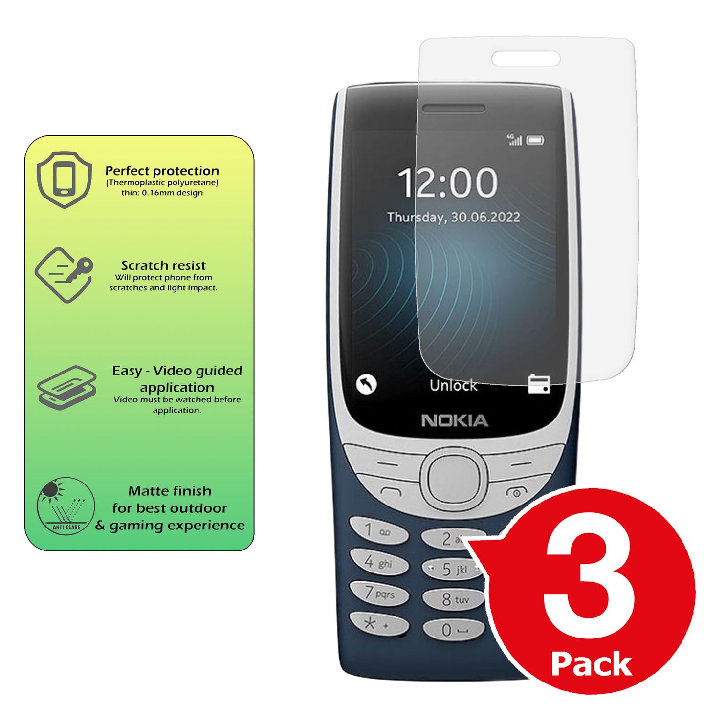 Nokia 8210 4G matte screen protector cover paper like anti glare summary image