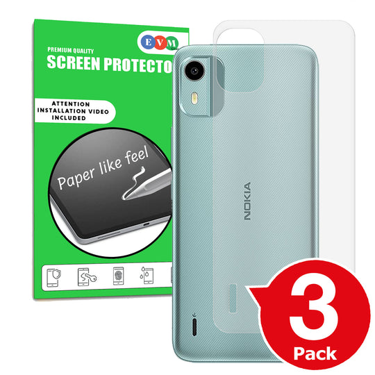 Nokia C12 matte back protector cover paper like anti glare main image with box