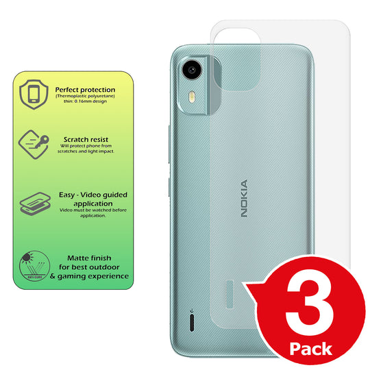 Nokia C12 matte back protector cover paper like anti glare summary image