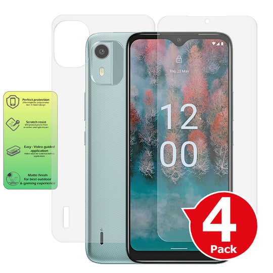 Nokia C12 matte front and back screen protector cover paper like anti glare summary image