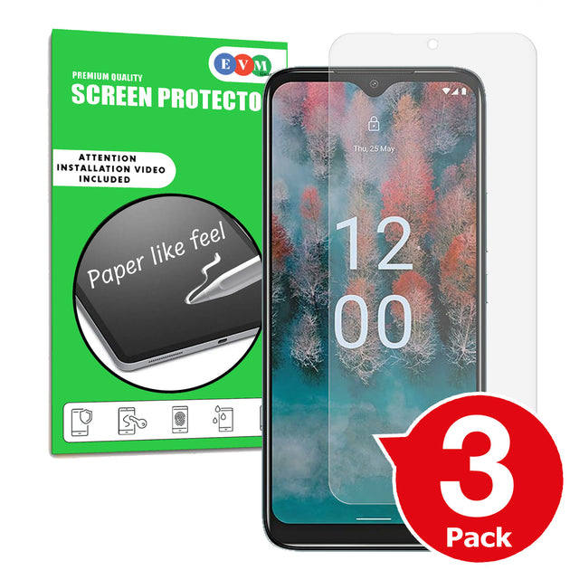 Nokia C12 matte screen protector cover paper like anti glare main image with box