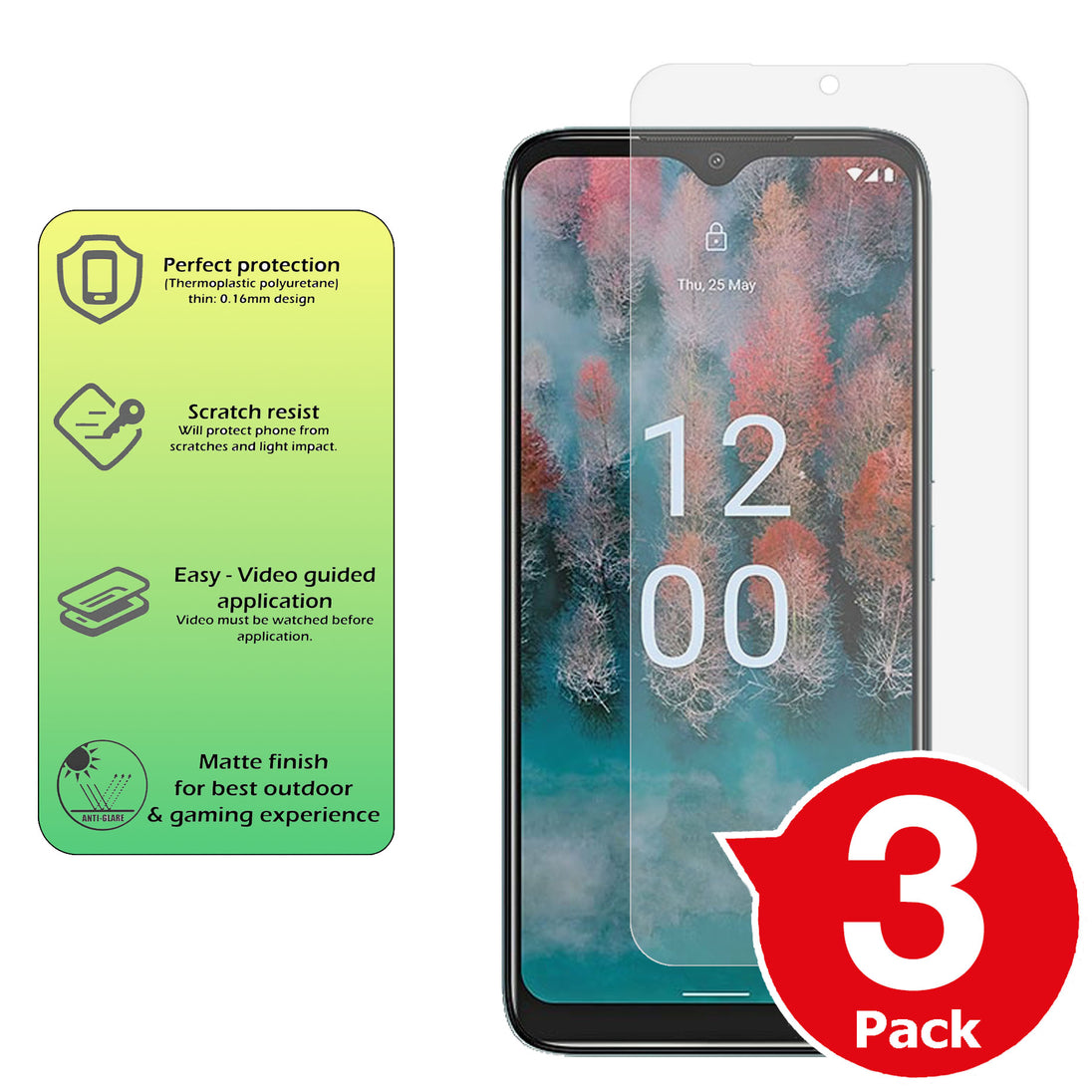 Nokia C12 matte screen protector cover paper like anti glare summary image