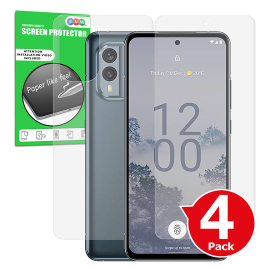 Nokia X30 matte front and back screen protector cover paper like anti glare main image with box