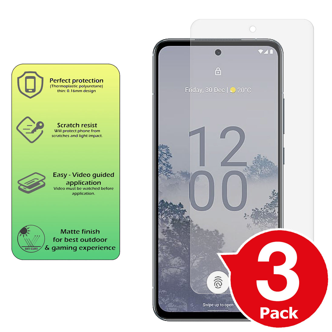 Nokia X30 matte screen protector cover paper like anti glare summary image