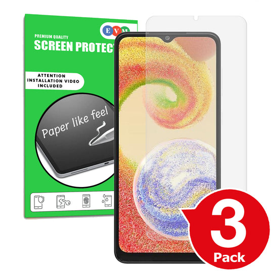 Samsung Galaxy A04 matte screen protector anti glare paper like main image with box