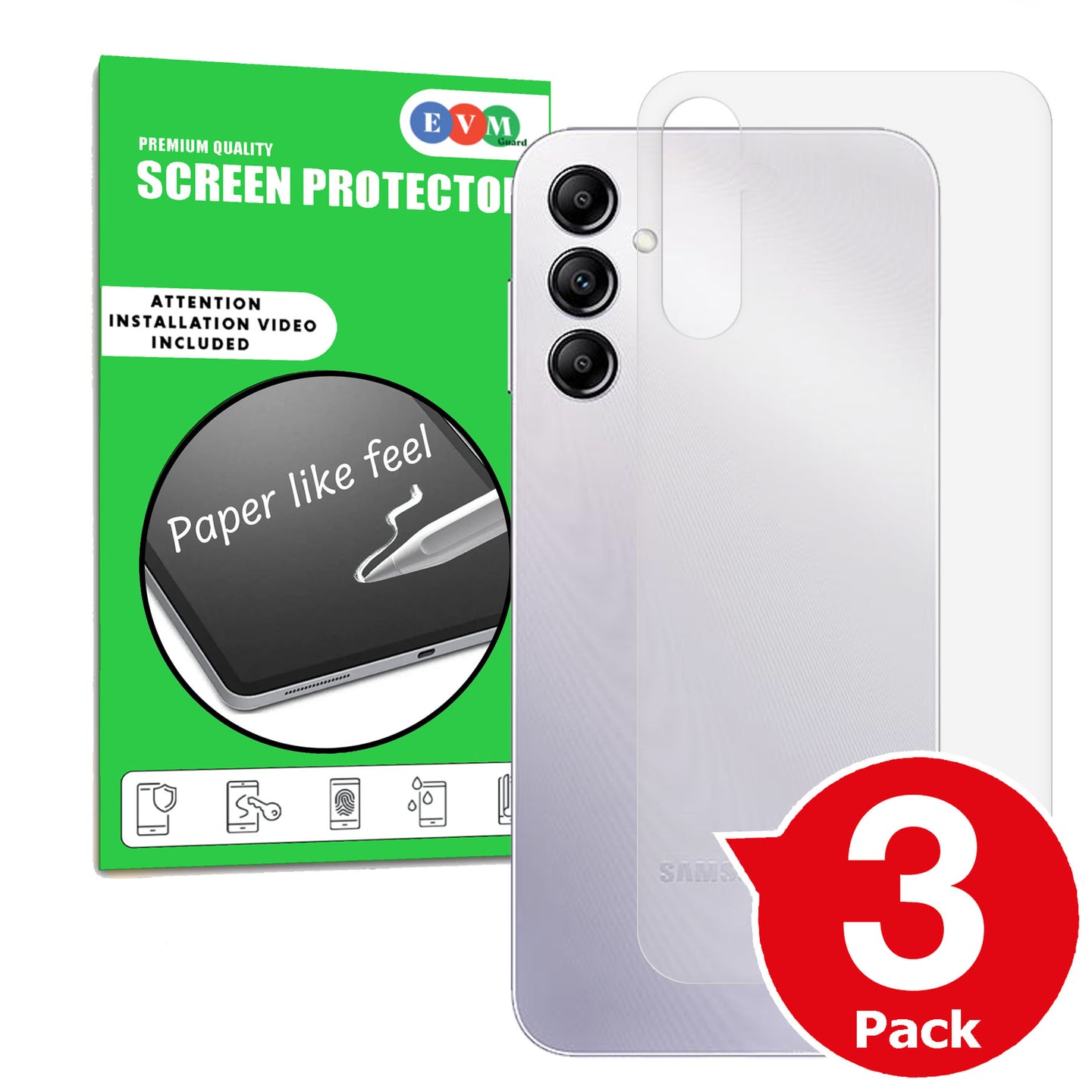 Samsung Galaxy A14 5G matte bac protector anti glare paper like main image with box