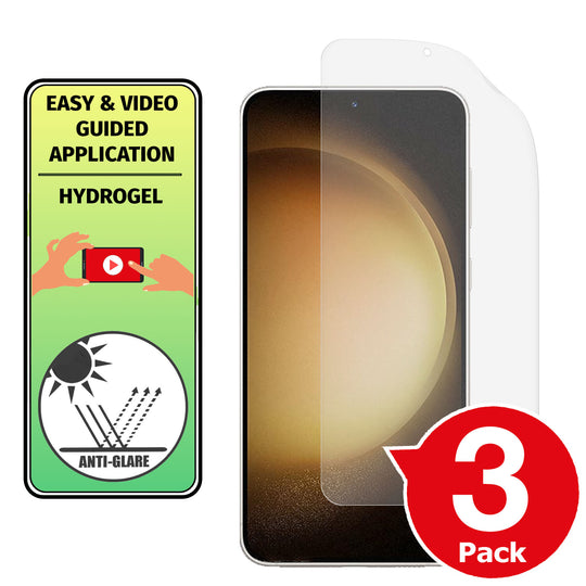 Samsung Galaxy S23 Plus matte screen protector anti glare paper like application instructions image