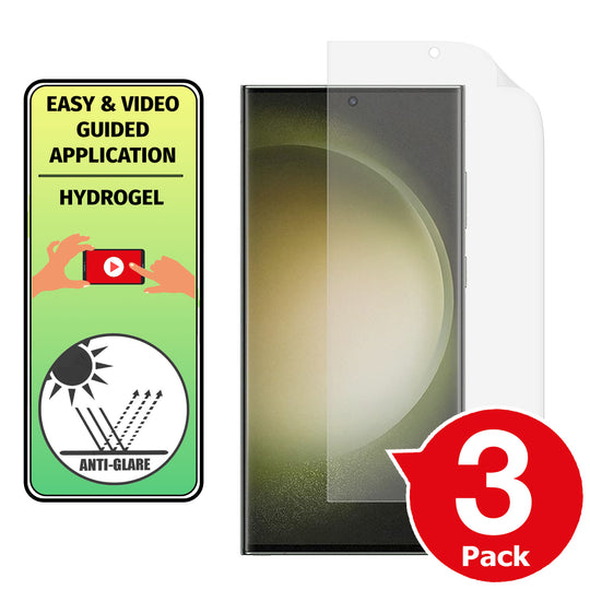 Samsung Galaxy S23 Ultra matte screen protector anti glare paper like application instructions image