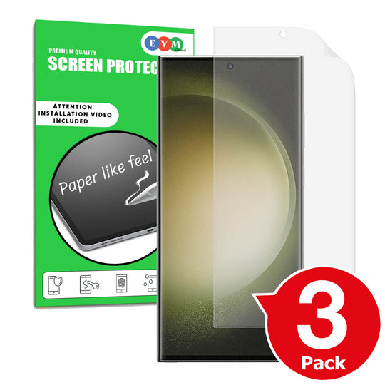 Samsung Galaxy S23 Ultra matte screen protector anti glare paper like main image with box